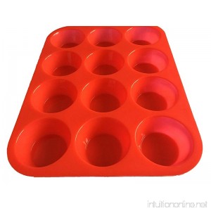Comlon Silicone Muffin Pan Bakeware Red - B075V2QSDB